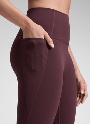 Yoga Leggings with Pockets - Butterluxe Fabric, 25 Inch Ripe Plum - view 4