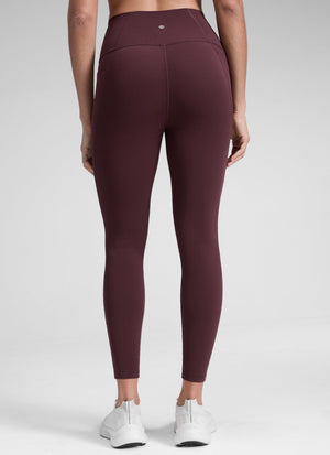 Yoga Leggings with Pockets - Butterluxe Fabric, 25 Inch Ripe Plum - view 2