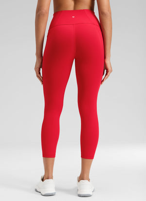 Yoga Leggings with Pockets - Butterluxe Fabric, 23 Inch Aurora Red - view 2
