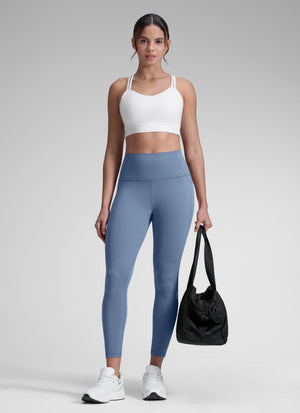 Yoga Leggings with Pockets - Butterluxe Fabric, 28 Inch Tall Washed Denim - view 3