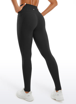 Yoga Leggings with Pockets - Butterluxe Fabric, 30 Inch Black - view 2