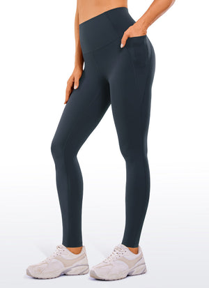 Yoga Leggings with Pockets - Butterluxe Fabric, 30 Inch True Navy - view 1