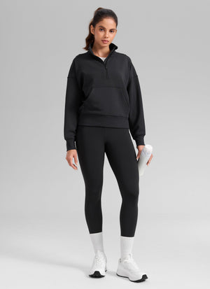 Water Resistant Hiking Leggings - Fleece Lined, High Waist Black - view 3