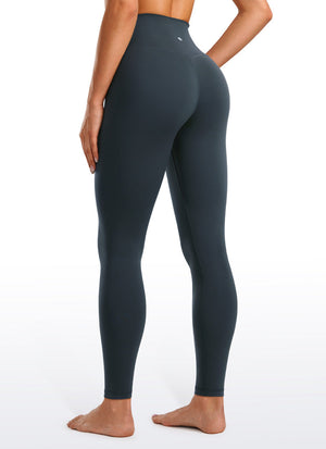 Yoga Leggings with V Cross Waist - Butterluxe, 28 Inch Tall True Navy - view 2