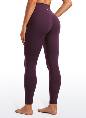 Yoga Leggings with V Cross Waist - Butterluxe, 28 Inch Tall Deep Purple - view 2