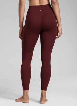 High Rise Workout Leggings - Butterlift Fabric, 25 Inch Red Merlot - view 2
