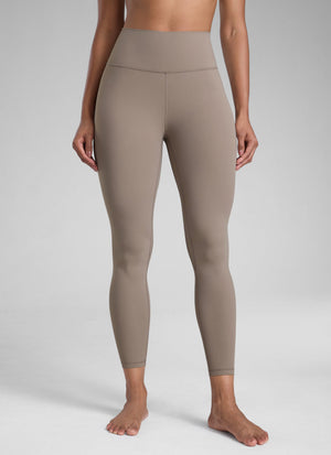 High Rise Workout Leggings - Butterlift Fabric, 25 Inch Creamy Latte - view 1