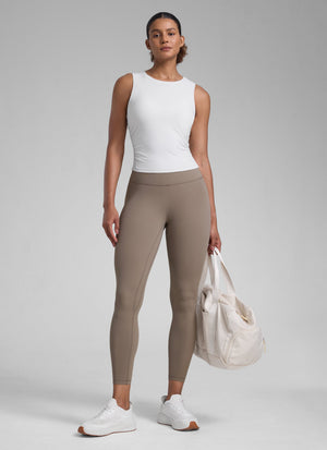High Rise Workout Leggings - Butterlift Fabric, 25 Inch Creamy Latte - view 3
