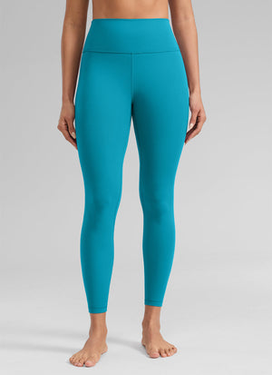 High Rise Workout Leggings - Butterlift Fabric, 25 Inch Hawaiian Blue - view 1