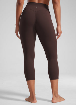 High Rise Workout Leggings - Butterlift Fabric, 21 Inch Hot Fudge Brown - view 2