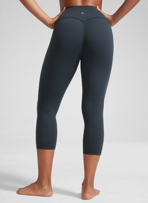 High Rise Workout Leggings - Butterlift Fabric, 21 Inch True Navy - view 2