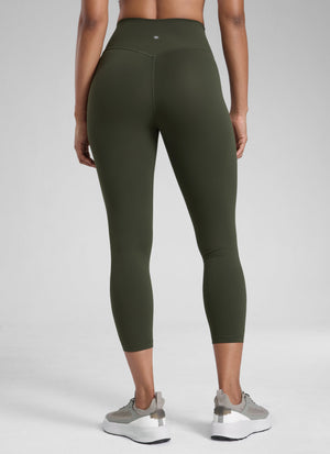 High Rise Workout Leggings - Butterlift Fabric, 23 Inch Olive Green - view 2