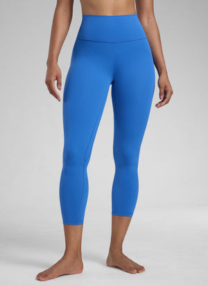 High Rise Workout Leggings - Butterlift Fabric, 23 Inch Sparkle Blue - view 1