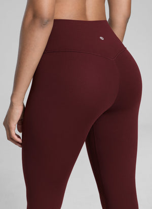 High Rise Workout Leggings - Butterlift Fabric, 28 Inch Tall Red Merlot - view 3