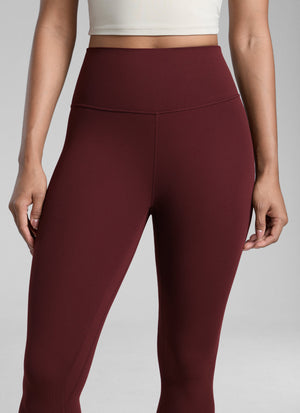 High Rise Workout Leggings - Butterlift Fabric, 28 Inch Tall Red Merlot - view 4