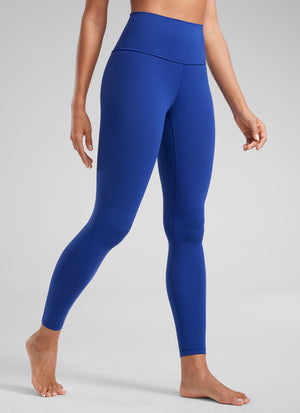 Yoga Leggings with Double Seam - Butterluxe, High Waist, 25 Inch Waves Blue - view 1