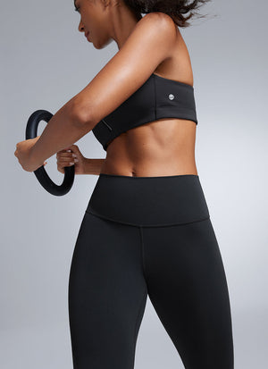 Lightweight Workout Leggings - Butterbreeze Fabric, High Waist, 25 Inch Black - view 4