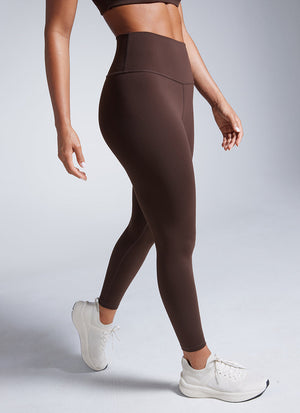 Lightweight Workout Leggings - Butterbreeze Fabric, High Waist, 25 Inch Hot Fudge Brown - view 5
