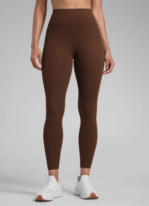 Tummy Control Leggings - No Front Seam, High Waist, 25 Inch Lava Brown - view 1