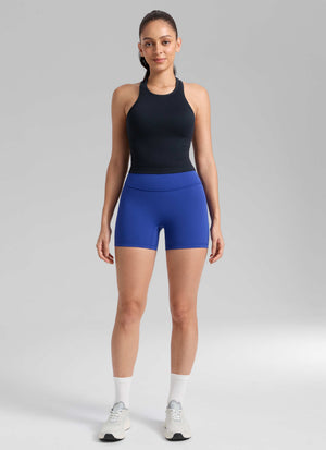 Sculpt Shorts No Front Seam - High Waist, 4 Inch Waves Blue - view 5