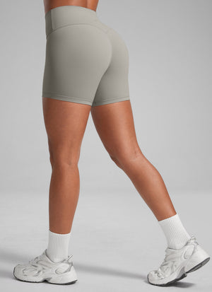 Sculpt Shorts No Front Seam - High Waist, 4 Inch Rocky Grey - view 2