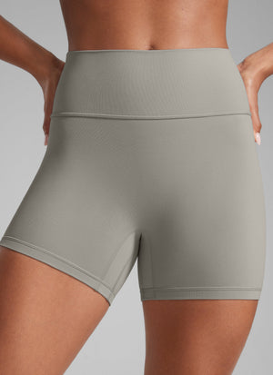 Sculpt Shorts No Front Seam - High Waist, 4 Inch Rocky Grey - view 3