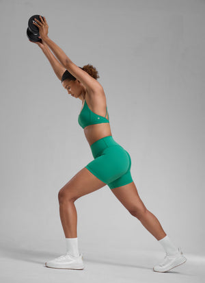 Sculpt Shorts No Front Seam - High Waist, 4 Inch Cascadia Green - view 3