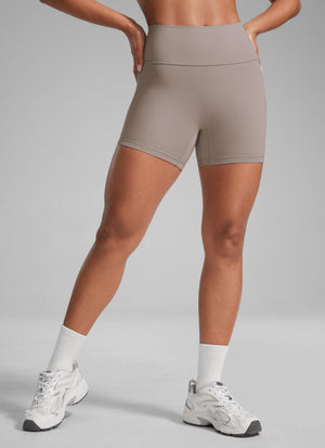 Sculpt Shorts No Front Seam - High Waist, 4 Inch Creamy Latte - view 1