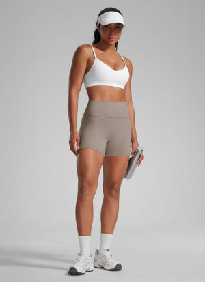 Sculpt Shorts No Front Seam - High Waist, 4 Inch Creamy Latte - view 3