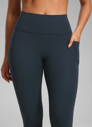 Pocketed Leggings - No Front Seam, High Waist, 25 Inch True Navy - view 3