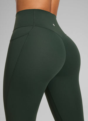 Pocketed Leggings - No Front Seam, High Waist, 25 Inch Legend Green - view 4