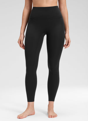 Yoga Leggings No Front Seam - Butterluxe Fabric, High Waist, 25 Inch Black - view 1