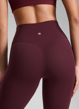 Squat Proof Leggings - No Front Seam, High Waist, 25 Inch Garnet Red - view 4