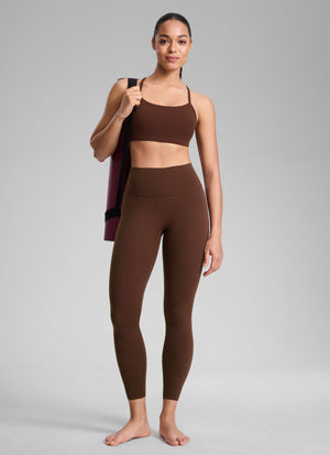 Squat Proof Leggings - No Front Seam, High Waist, 25 Inch Lava Brown - view 5