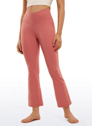 Flared Leggings with Crossover Waist - Butterluxe, 25.6 Inch Briar Rose - view 1