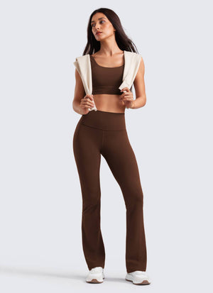 High Rise Pocketed Leggings - Butterluxe Fabric, 32 Inch Tall Lava Brown - view 3
