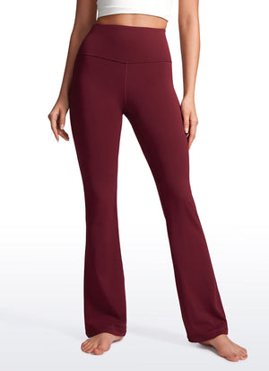 High Rise Pocketed Leggings - Butterluxe Fabric, 32 Inch Tall Red Merlot - view 1