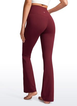High Rise Pocketed Leggings - Butterluxe Fabric, 32 Inch Tall Red Merlot - view 2
