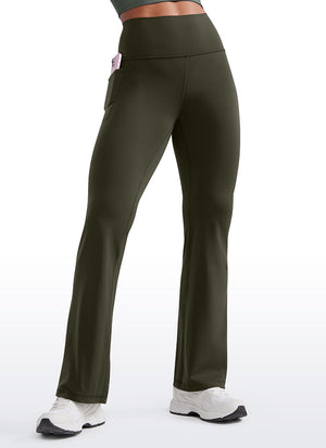 High Rise Pocketed Leggings - Butterluxe Fabric, 31.5 Inch Olive Green - view 1