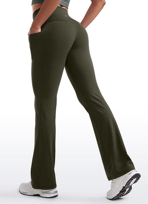 High Rise Pocketed Leggings - Butterluxe Fabric, 31.5 Inch Olive Green - view 2