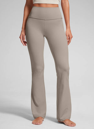 Flared Yoga Leggings with Pockets - Butterluxe, 29 Inch Warm Ash Grey - view 1