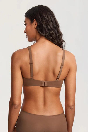Back view of plus size bra with adjustable straps and multi hook-and-eye closure - MissFine