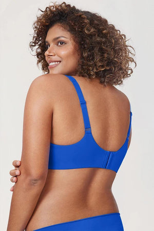 Close-up of molded full coverage cup showing smooth cotton blend fabric and subtle minimising shape - MissFine