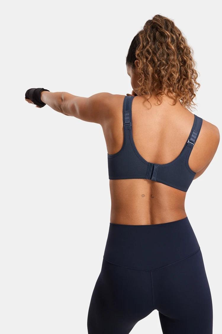 חזיית ספורט עם עצם בגיזרה תומכת לחזה שופע בגימור אופנתי טרנדי ללוק מהפנט - לה איסלה: אופנה וחזיות פרימיום