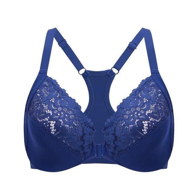 חזיית כותנה בסגירה קדמית נבונה ובתמיכה מאזנת לגב ללוק נשי עדין - לה איסלה: אופנה וחזיות פרימיום