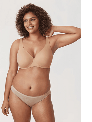 Back view of plus size bra with wide band and triple hook-and-eye back closure - MissFine