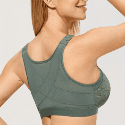 Side angle showing molded padded cups and smooth full coverage fit - MissFine