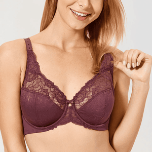 Back view of bra with back closure and adjustable shoulder straps - MissFine