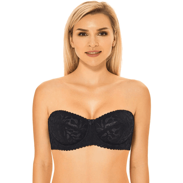 חזיית סטרפלס מתחרה עדינה עם אופציה לרצועות מתכווננות - לה איסלה