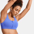 Zip-Front Wire-Free Sports Bra – Feminine Style